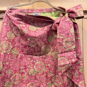 Vintage Rare Lilly Pulitzer Maxi Wrap Hostess Skirt
